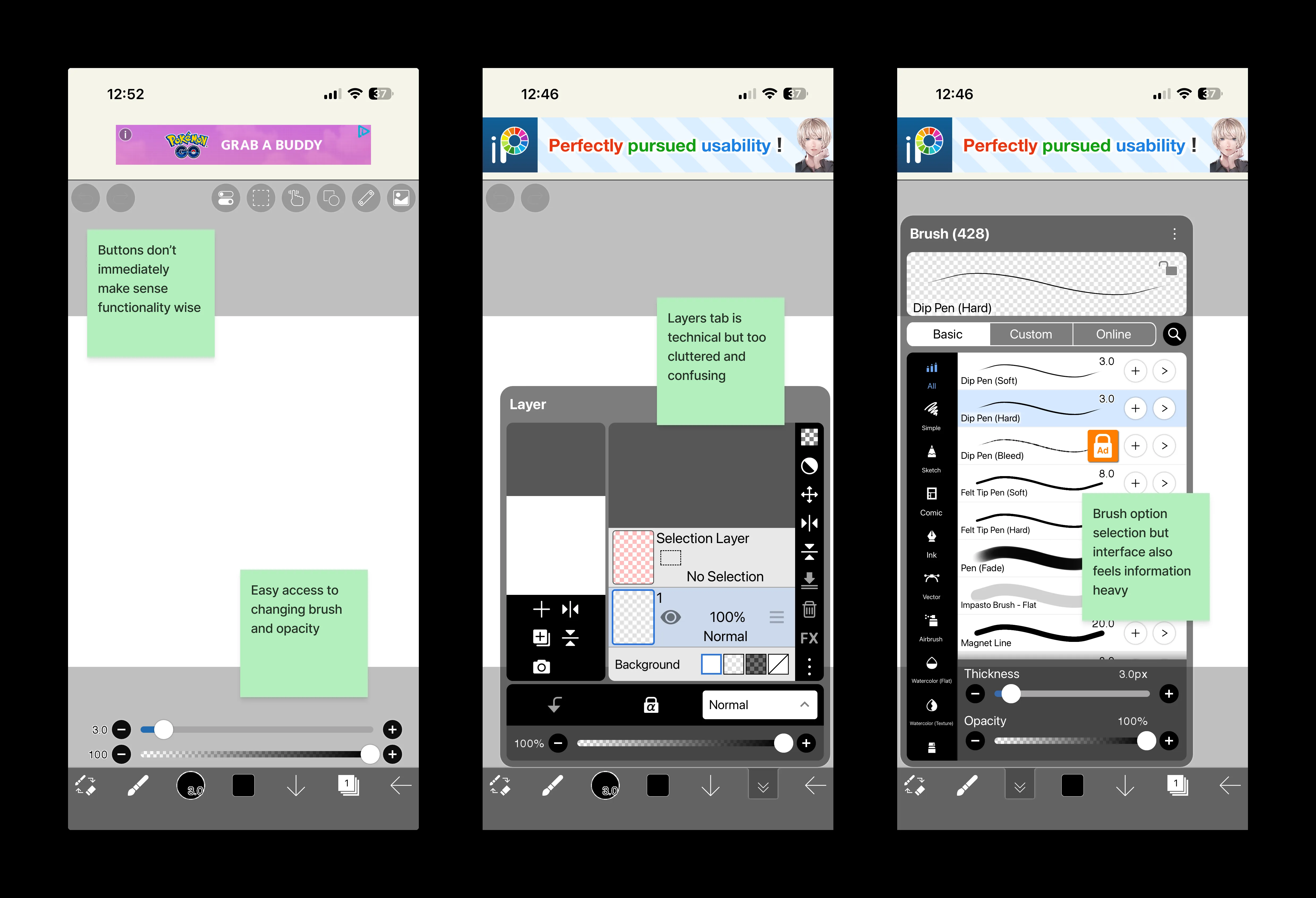ibisPaint annotated research board